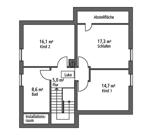 Massivhaus Einfamilienhaus EFH 144 von Ytong Bausatzhaus Bausatzhaus ab 160000€, Satteldach-Klassiker Grundriss 2
