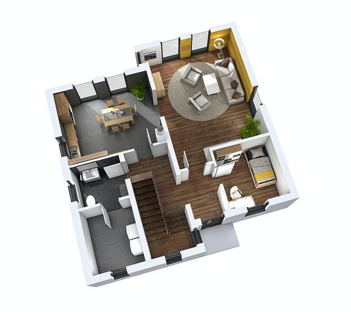 Massivhaus Einfamilienhaus EFH 144 von Ytong Bausatzhaus Bausatzhaus ab 133000€, Satteldach-Klassiker Grundriss 3