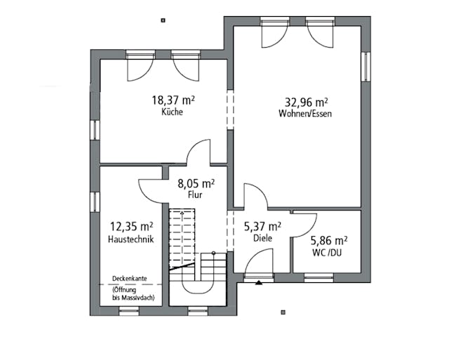Massivhaus Aktionshaus EFH 144 von Ytong Bausatzhaus, Satteldach-Klassiker Grundriss 1 Massivhaus Aktionshaus EFH 144 von Ytong Bausatzhaus, Satteldach-Klassiker Grundriss 1