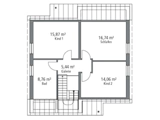 Massivhaus Aktionshaus EFH 144 von Ytong Bausatzhaus, Satteldach-Klassiker Grundriss 2