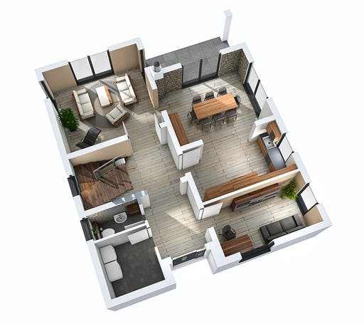 Massivhaus Einfamilienhaus EFH 147 von Ytong Bausatzhaus Bausatzhaus ab 142000€, Satteldach-Klassiker Grundriss 3