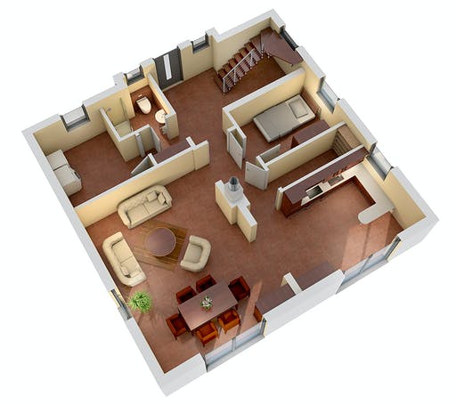 Massivhaus Einfamilienhaus EFH 148 von Ytong Bausatzhaus Bausatzhaus ab 137000€, Satteldach-Klassiker Grundriss 3