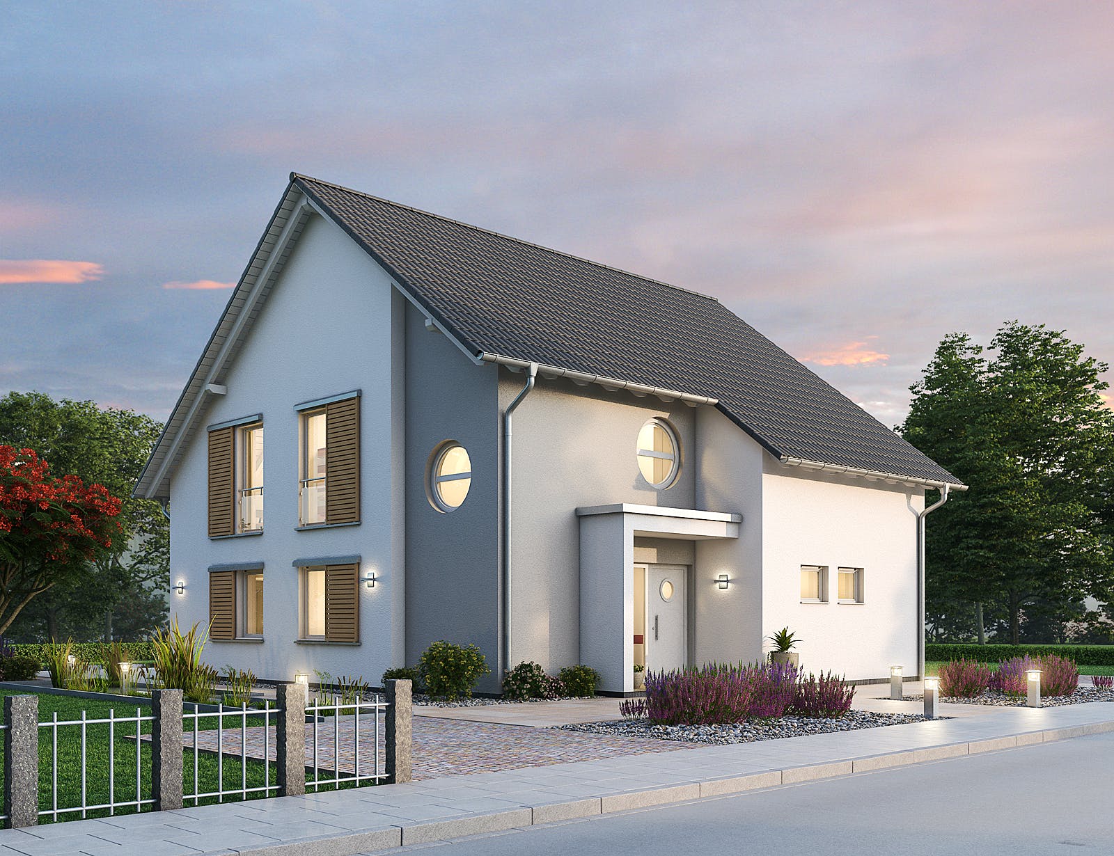 Massivhaus Einfamilienhaus EFH 173 von Ytong Bausatzhaus Bausatzhaus ab 191000€, Satteldach-Klassiker Außenansicht 1