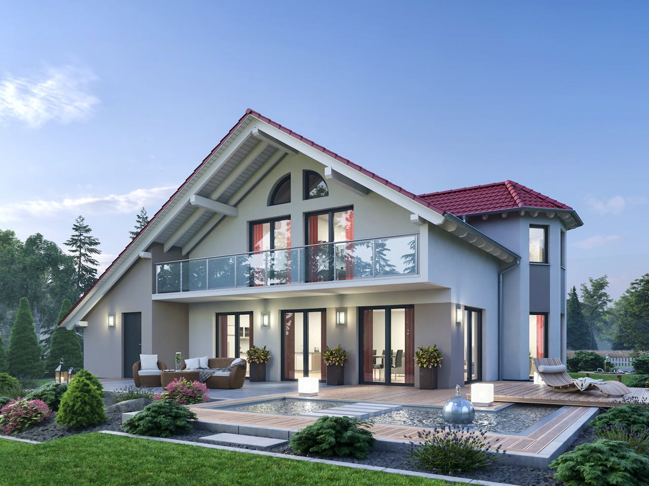 Massivhaus Einfamilienhaus EFH 190 von Ytong Bausatzhaus, Satteldach-Klassiker Außenansicht 1