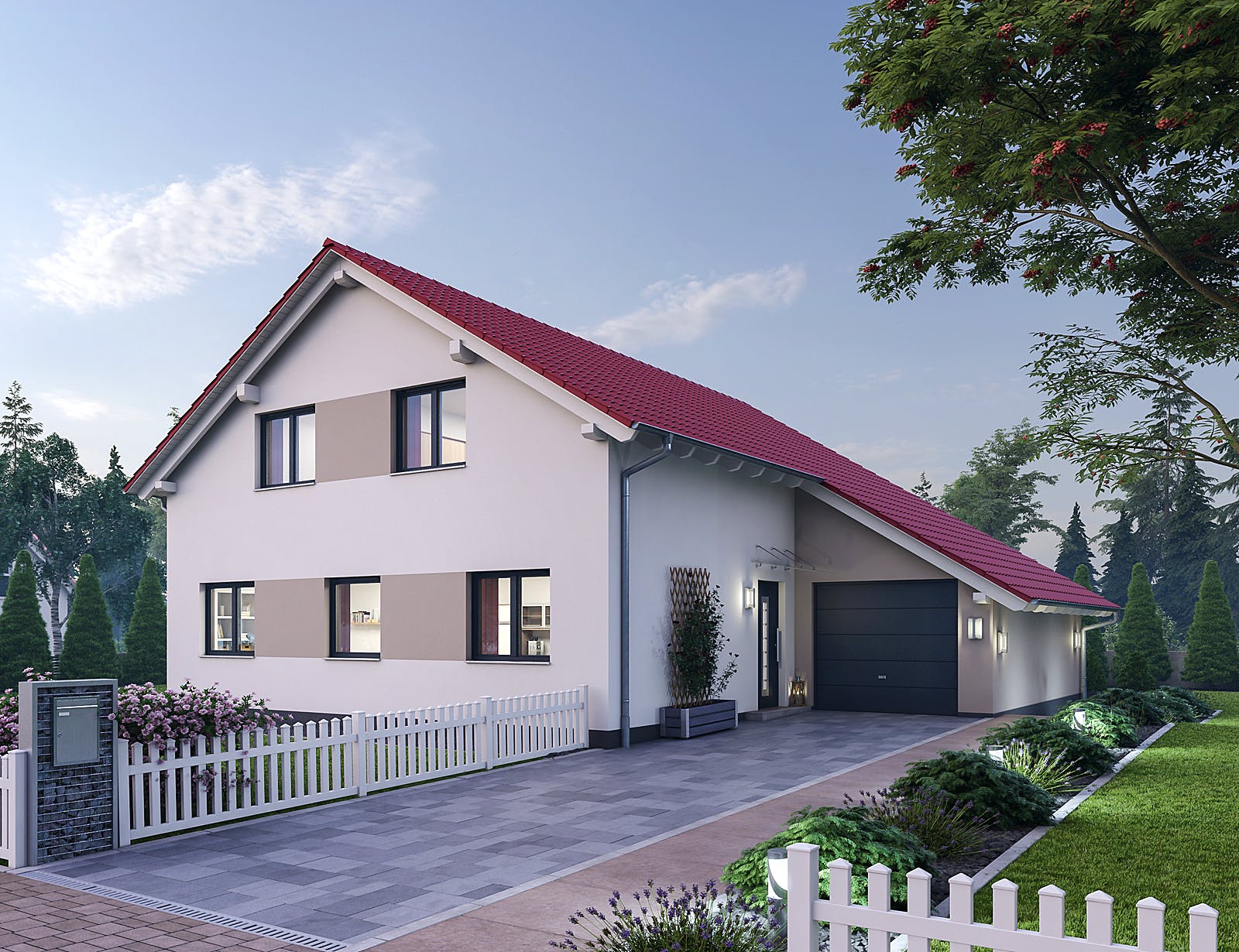 Massivhaus Einfamilienhaus EFH 190 von Ytong Bausatzhaus, Satteldach-Klassiker Außenansicht 2