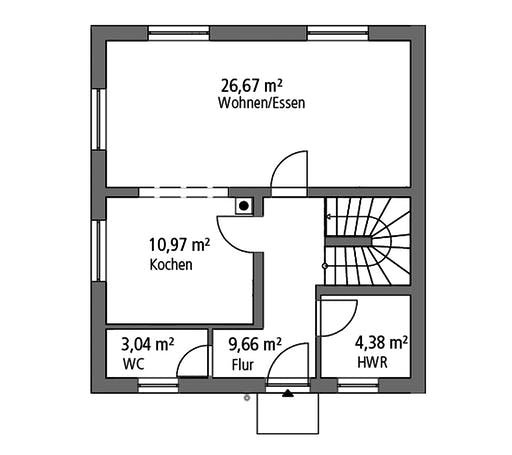 Massivhaus Stadtvilla STV 107 von Ytong Bausatzhaus Bausatzhaus ab 112000€, Stadtvilla Grundriss 1