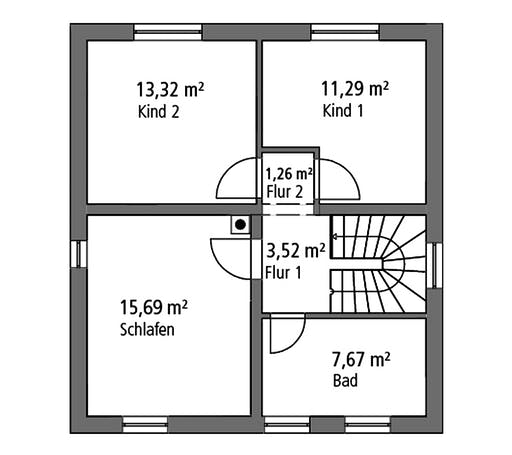 Massivhaus Stadtvilla STV 107 von Ytong Bausatzhaus Bausatzhaus ab 112000€, Stadtvilla Grundriss 2