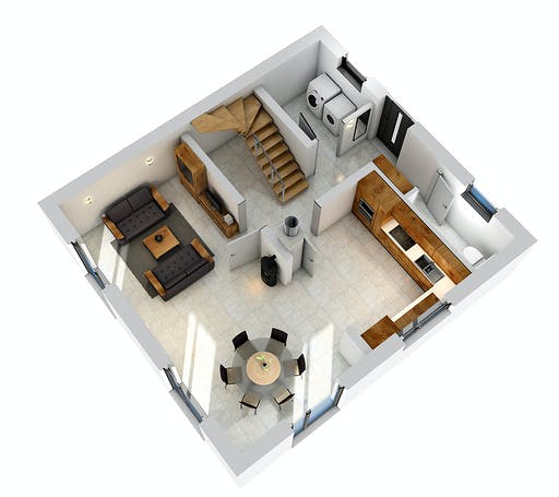 Massivhaus Stadtvilla STV 107 von Ytong Bausatzhaus Bausatzhaus ab 112000€, Stadtvilla Grundriss 3