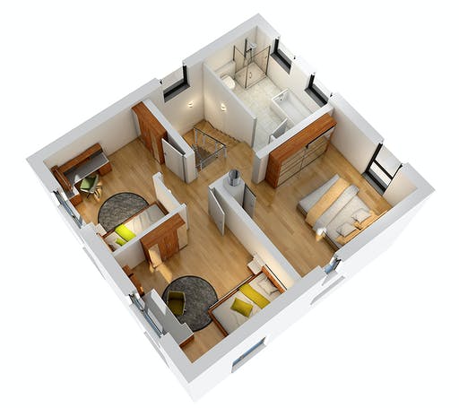 Massivhaus Stadtvilla STV 107 von Ytong Bausatzhaus Bausatzhaus ab 112000€, Stadtvilla Grundriss 4