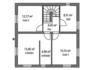 Massivhaus Stadtvilla STV 122 von Ytong Bausatzhaus, Stadtvilla Grundriss 2