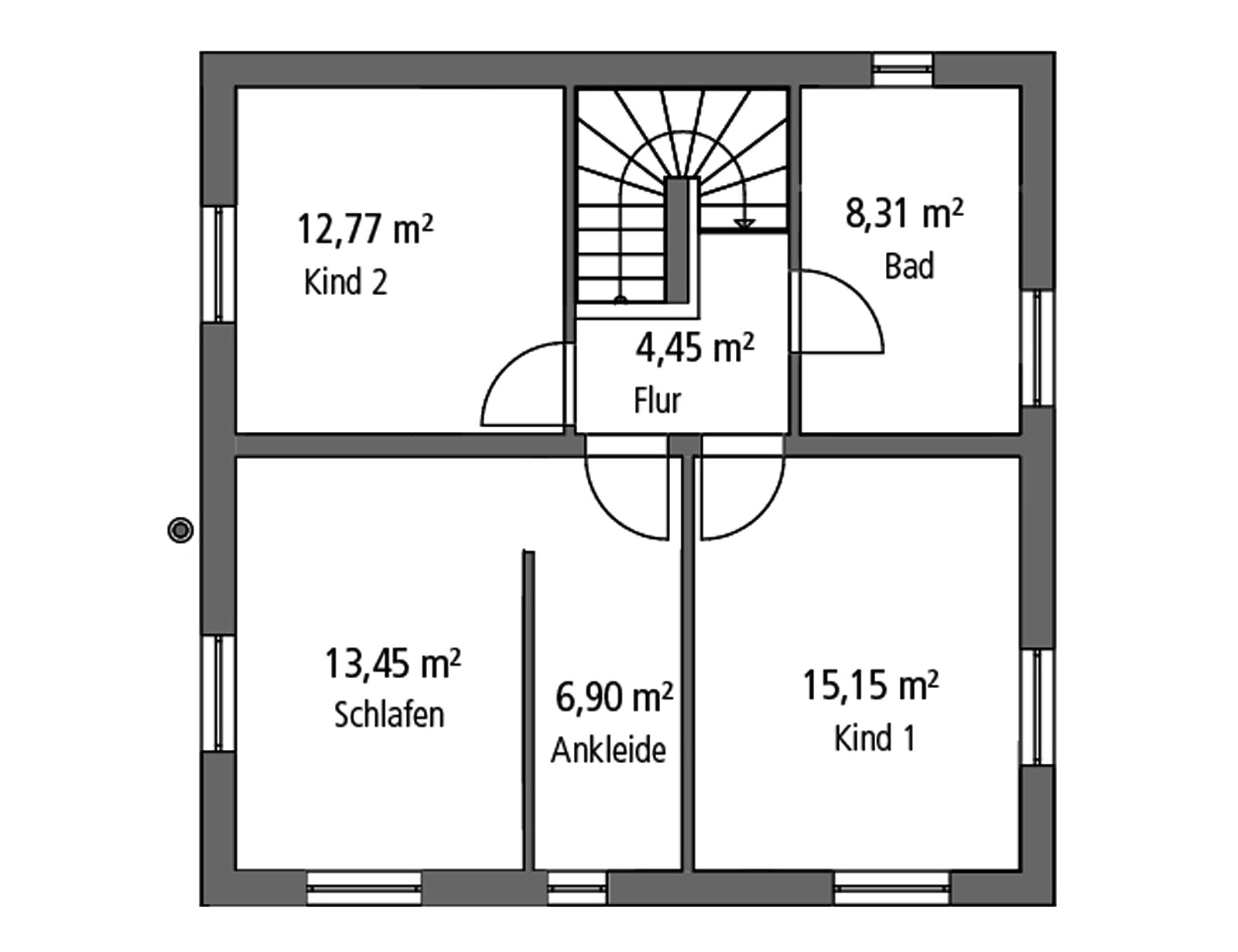 Massivhaus Stadtvilla STV 122 von Ytong Bausatzhaus, Stadtvilla Grundriss 2