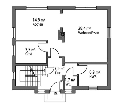 Ytong Stadtvilla STV 133 Floorplan 1