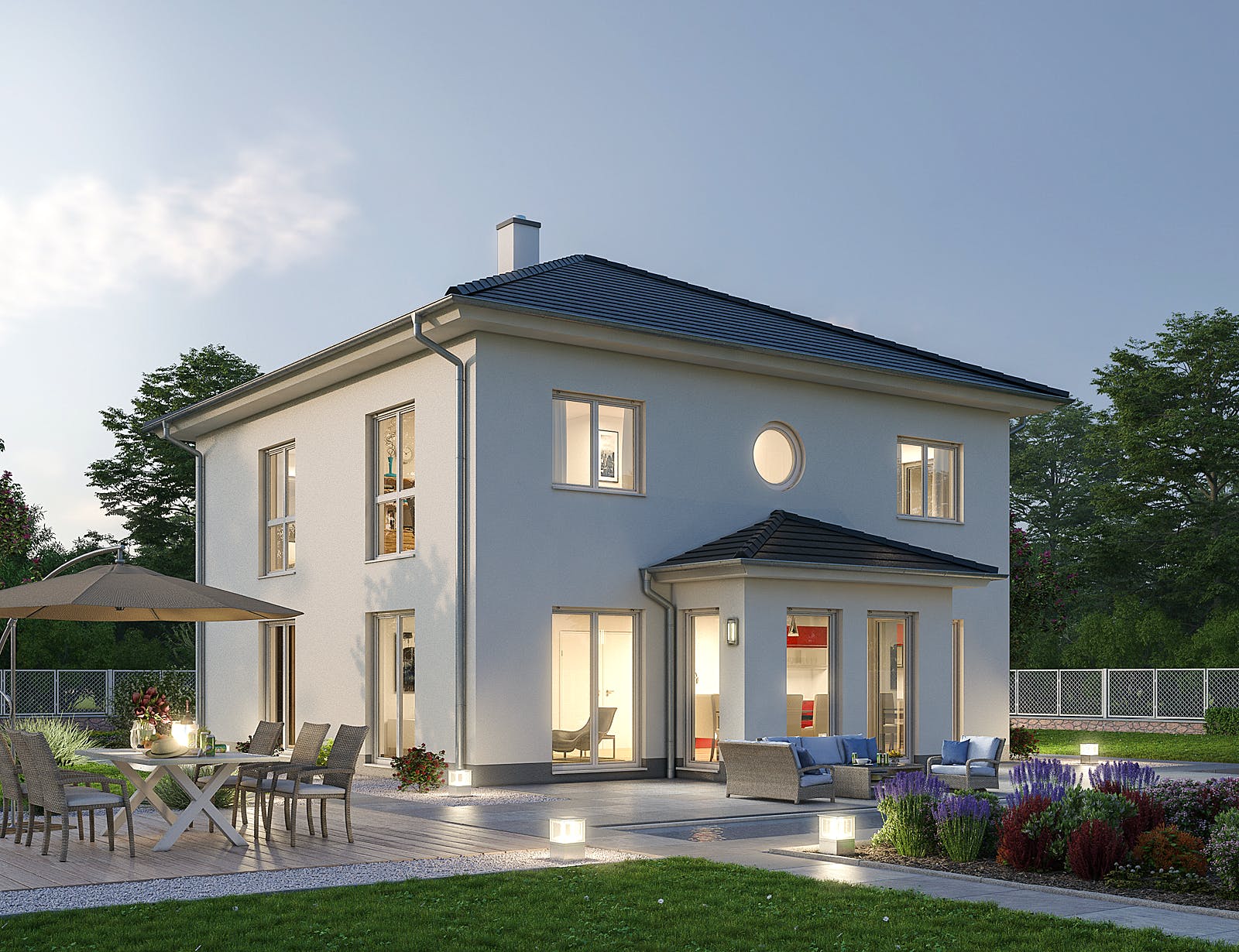 Massivhaus Stadtvilla STV 157 von Ytong Bausatzhaus Bausatzhaus ab 187000€, Stadtvilla Außenansicht 1