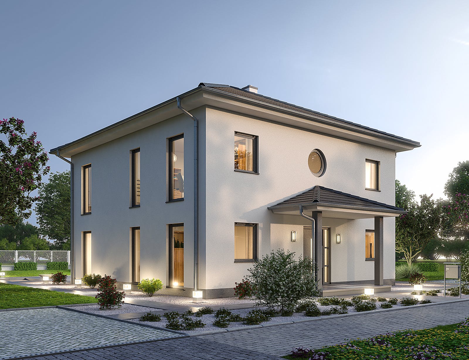 Massivhaus Stadtvilla STV 157 von Ytong Bausatzhaus Bausatzhaus ab 187000€, Stadtvilla Außenansicht 2