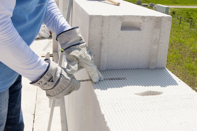 Wandaufbau beim Bausatzhaus aus Porenbeton. Quelle: Ytong Bausatzhaus