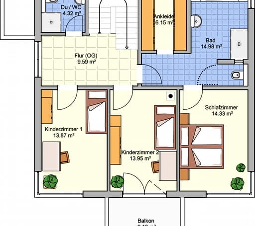 Fertighaus Köln von Fingerhut Haus Schlüsselfertig ab 524410€, Stadtvilla Grundriss 2