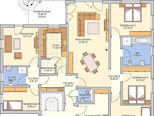 Fertighaus Eris von Fingerhut Haus Schlüsselfertig ab 798717€, Stadtvilla Grundriss 1