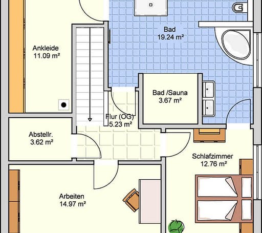 Fertighaus Mediol von Fingerhut Haus Schlüsselfertig ab 397555€, Stadtvilla Grundriss 2