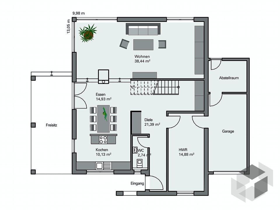 Kundenhaus Arndt von Zaunmüller Massivhaus Grundriss