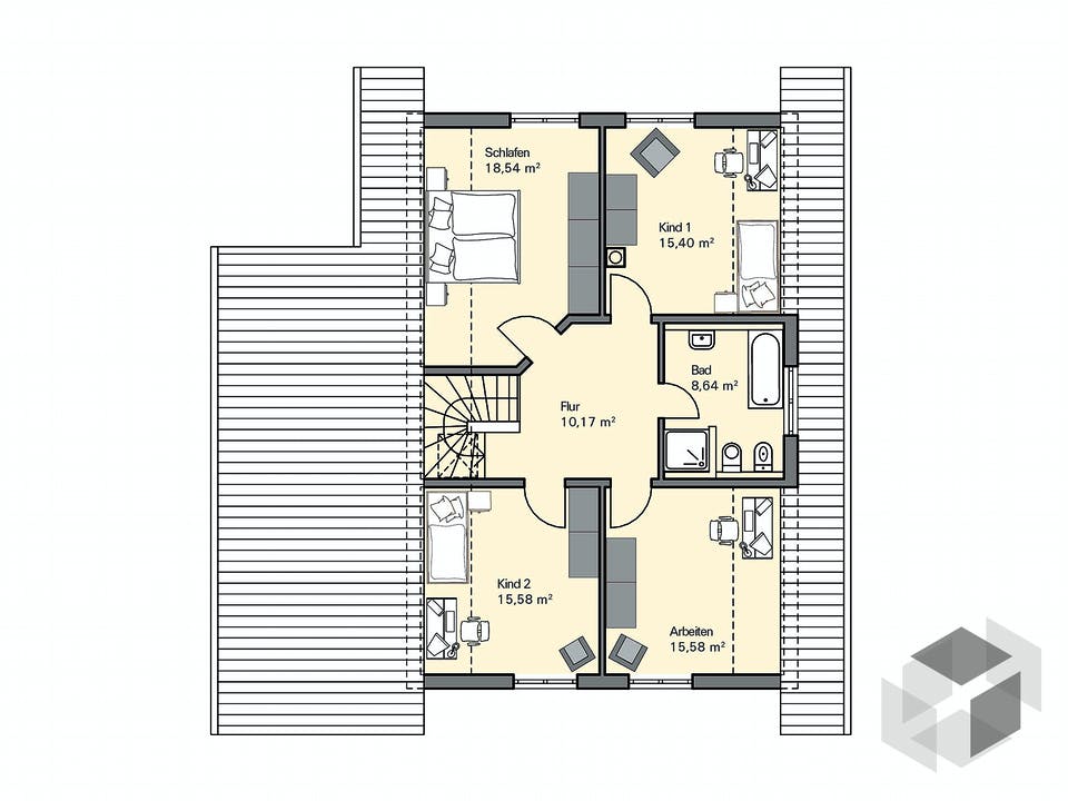 Kundenhaus Eichner von Zaunmüller Massivhaus Grundriss