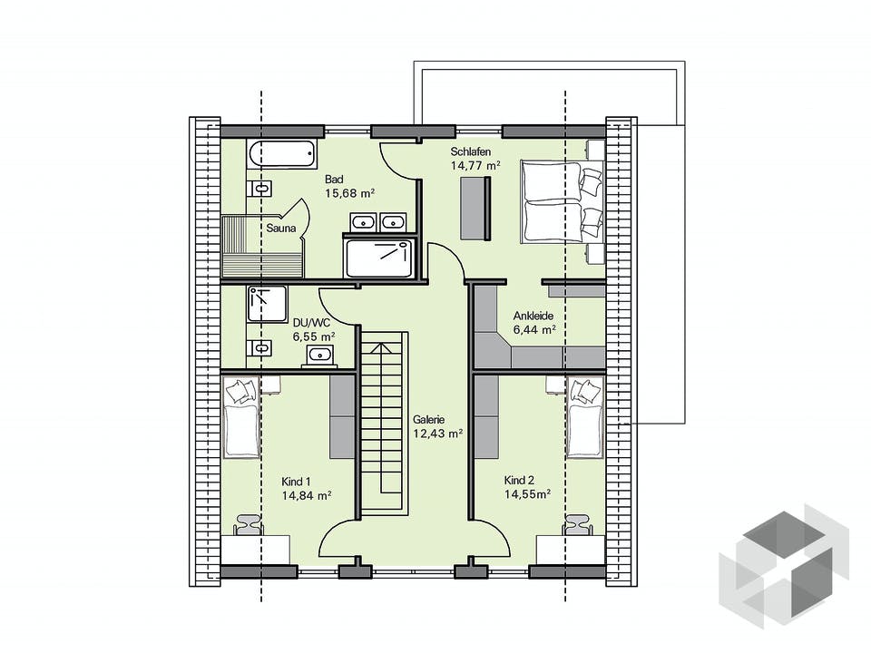 Kundenhaus Erdmann von Zaunmüller Massivhaus Grundriss