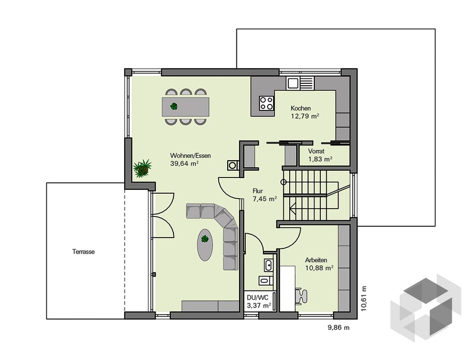 Kundenhaus Heuberger von Zaunmüller Massivhaus Grundriss