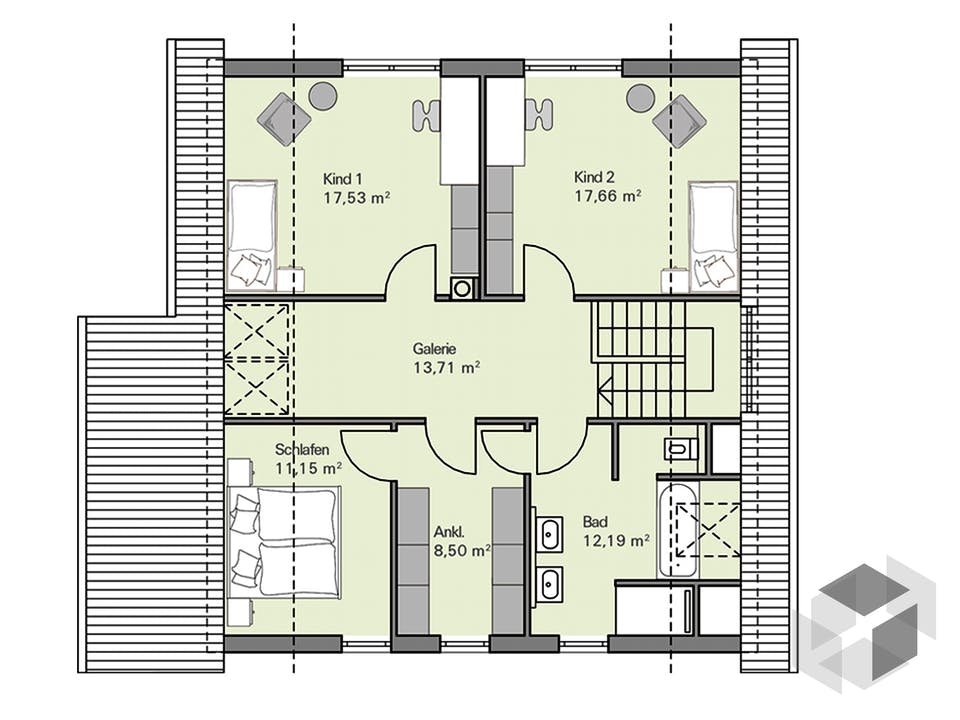 Kundenhaus Heuberger von Zaunmüller Massivhaus Grundriss