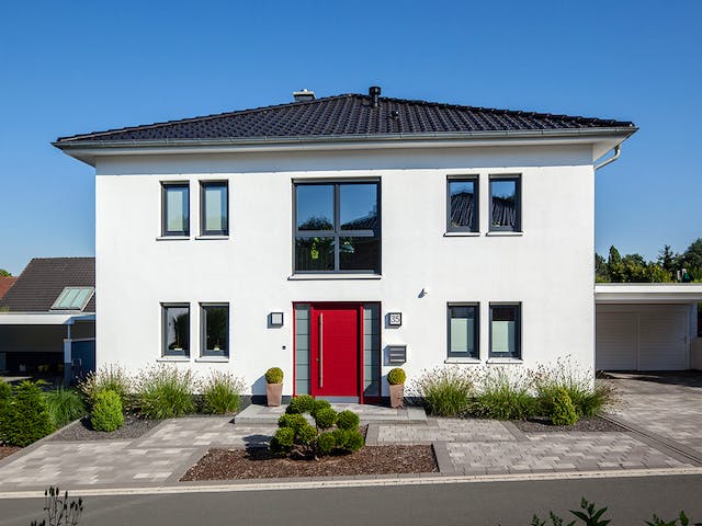 Massivhaus Kundenhaus Ihle von Zaunmüller Massivhaus, Stadtvilla Außenansicht 2