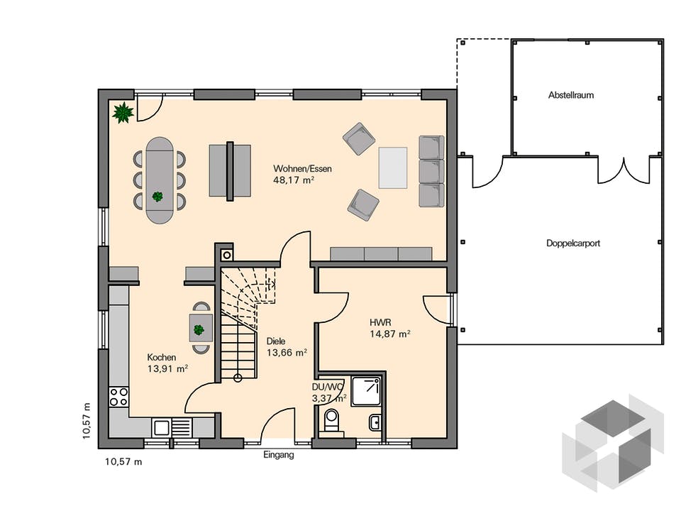 Kundenhaus Ihle von Zaunmüller Massivhaus Grundriss
