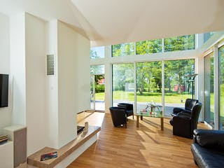 Fertighaus Kundenhaus Jonas von Witt Zimmerei, Pultdachhaus Innenansicht 1