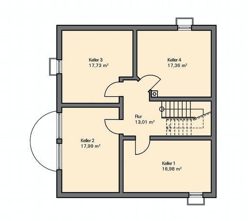 Fertighaus Kundenhaus Lindner von Witt Zimmerei, Stadtvilla Grundriss 3