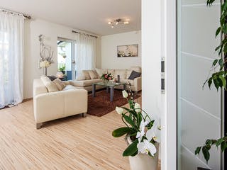 Fertighaus Kundenhaus Lindner von Witt Zimmerei, Stadtvilla Innenansicht 1