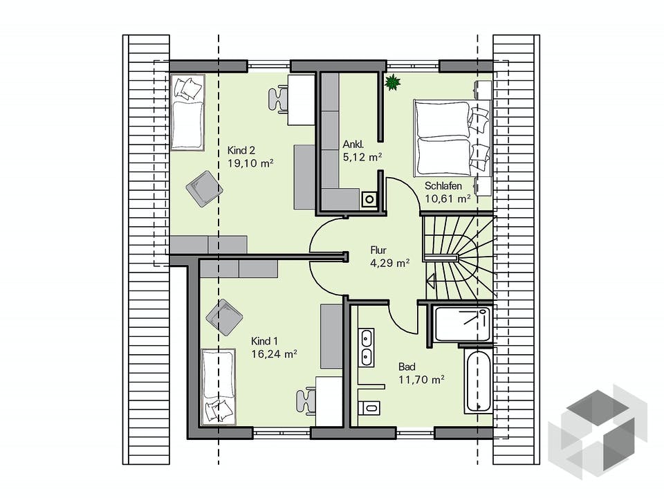 Kundenhaus Maiwald von Zaunmüller Massivhaus Grundriss