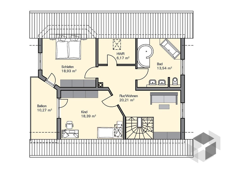 Kundenhaus Niedermayer von Zaunmüller Massivhaus Grundriss