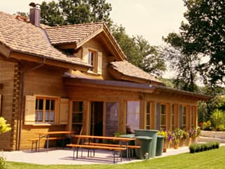 Fertighaus Zell von Holzhaus Rosskopf Schlüsselfertig ab 489000€, Blockhaus Außenansicht 5