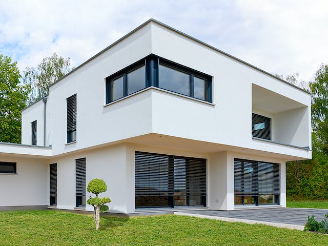 Fertighaus Einfamilienhaus mit Keller & Garage von Ziegler Haus Schlüsselfertig ab 450000€, Cubushaus Außenansicht 1