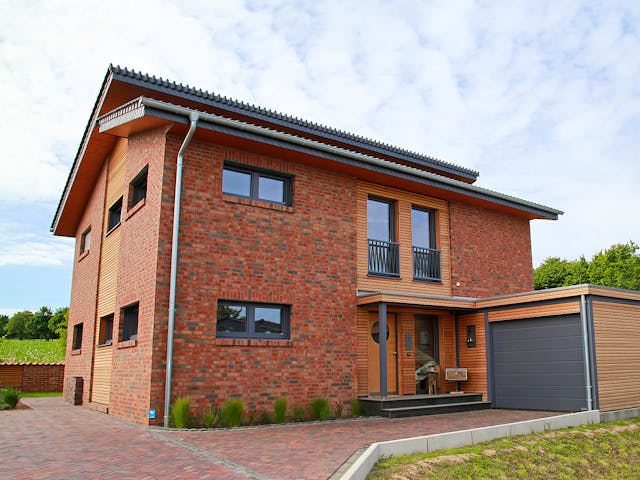 Fertighaus Pultdachhaus Modern von Zimmerer-Profibau Schlüsselfertig ab 550000€, Pultdachhaus Außenansicht 2