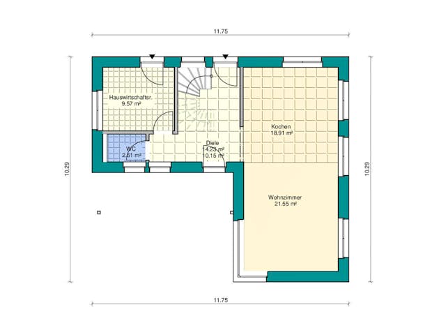 Fertighaus Pultdachhaus Modern von Zimmerer-Profibau Schlüsselfertig ab 550000€, Pultdachhaus Grundriss 1 Fertighaus Pultdachhaus Modern von Zimmerer-Profibau Schlüsselfertig ab 550000€, Pultdachhaus Grundriss 1