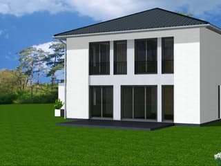 Fertighaus Zoe 123 von Klaus Kowalski Immobilien Schlüsselfertig ab 188132€, Stadtvilla Außenansicht 1