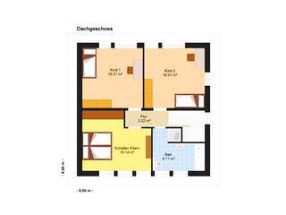 Fertighaus Zoe 123 von Klaus Kowalski Immobilien Schlüsselfertig ab 188132€, Stadtvilla Grundriss 1