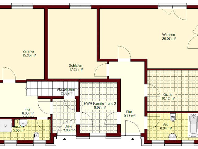 Massivhaus Generationenhaus Spandau von NEWE-Massivhaus Schlüsselfertig ab 370180€, Stadtvilla Grundriss 1